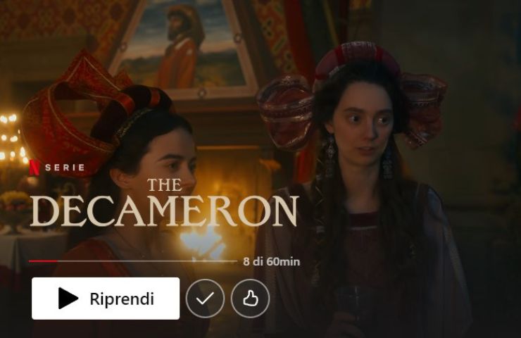 Screen schermata Netflix su scena The Decameron