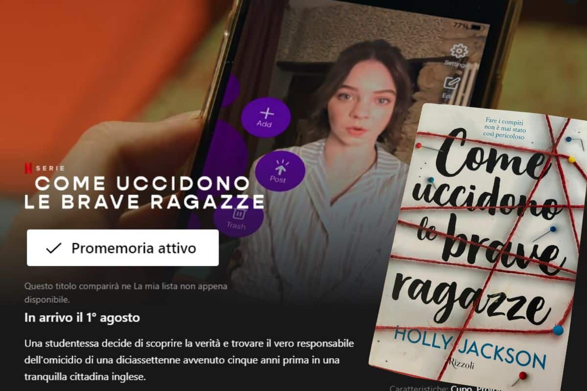 Screen trailer Netflix più libro in Italiano di Come uccidono le brave ragazze