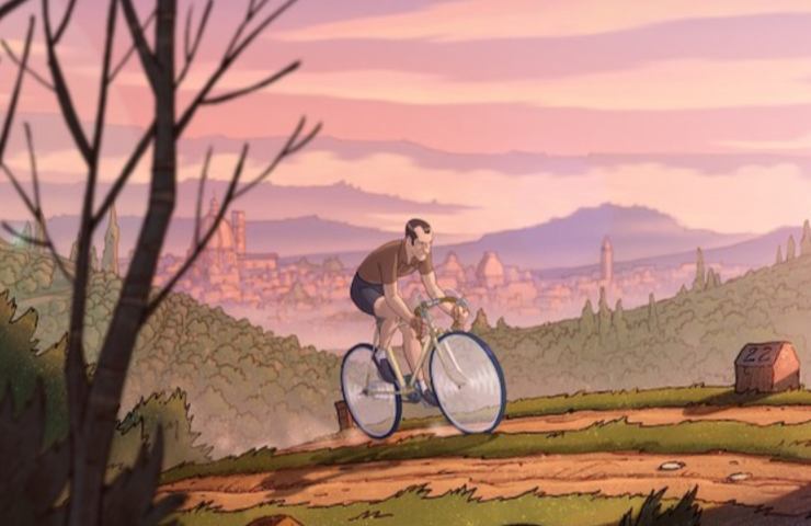 la bicicletta di bartali film animazione