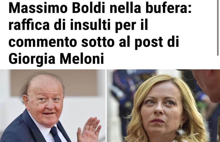 Giorgia Meloni e Massimo Boldi, cosa è successo